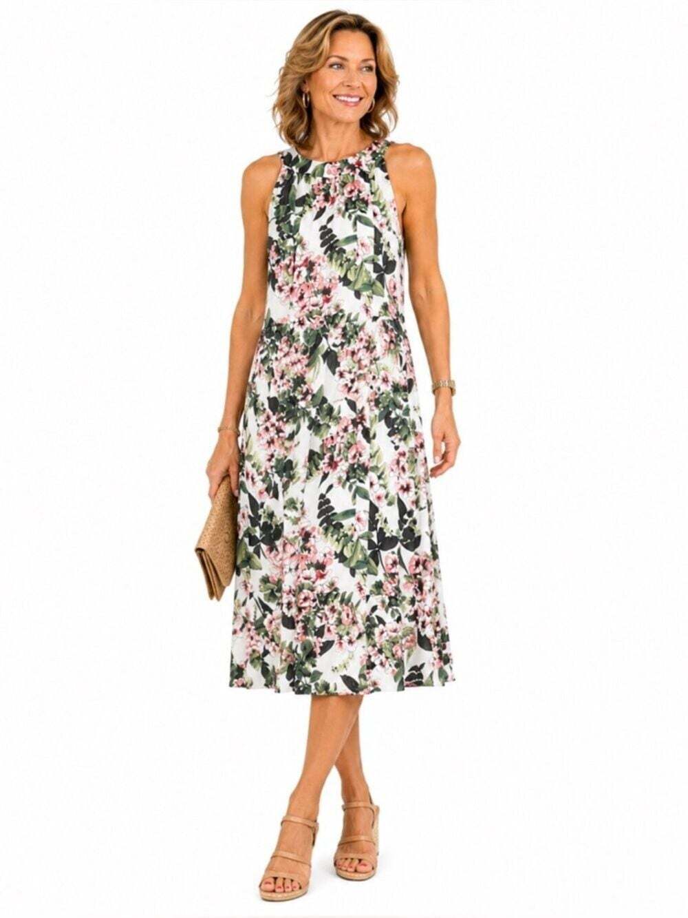 Tommy Hilfiger Womens Floral Dress Size 4 Floral Sleeveless Bloomchic Formal